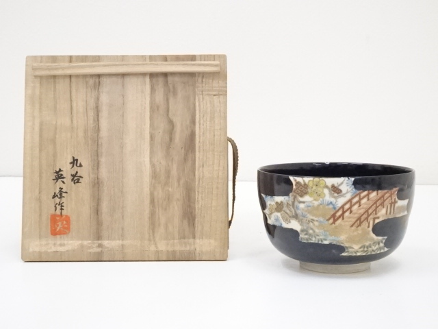 JAPANESE TEA CEREMONY / CHAWAN(TEA BOWL) / KUTANI WARE / NINSEI STYLE